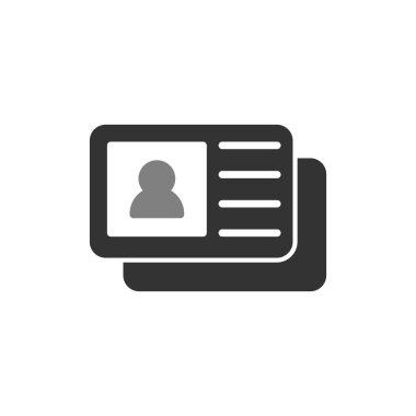 ID kart simgesi vektör illüstrasyonu