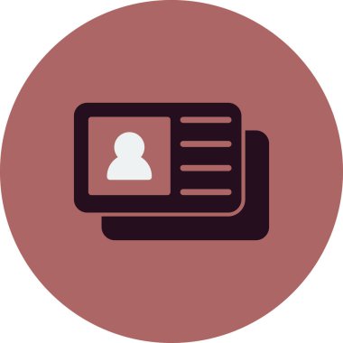 ID kart simgesi vektör illüstrasyonu