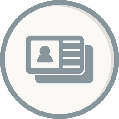 ID kart simgesi vektör illüstrasyonu