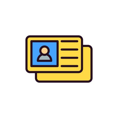 ID kart simgesi vektör illüstrasyonu