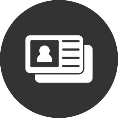 ID kart simgesi vektör illüstrasyonu