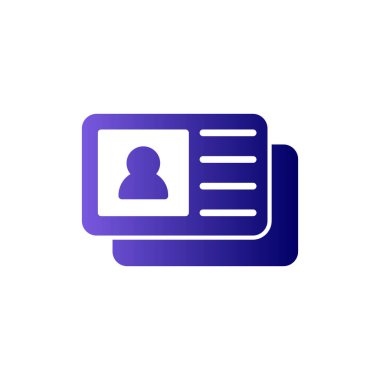 ID kart simgesi vektör illüstrasyonu