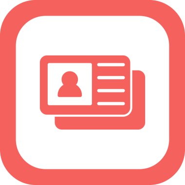 ID kart simgesi vektör illüstrasyonu