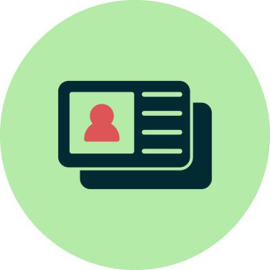 ID kart simgesi vektör illüstrasyonu