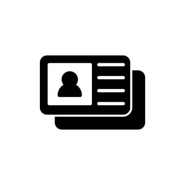 ID kart simgesi vektör illüstrasyonu