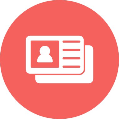 ID kart simgesi vektör illüstrasyonu