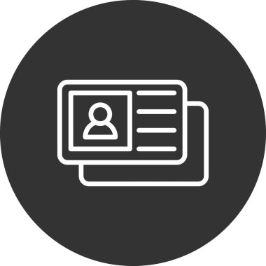 ID kart simgesi vektör illüstrasyonu