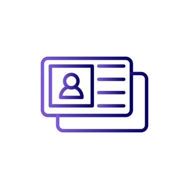 ID kart simgesi vektör illüstrasyonu