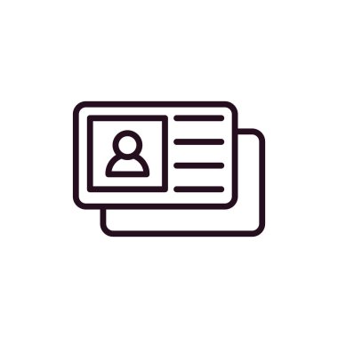 ID kart simgesi vektör illüstrasyonu