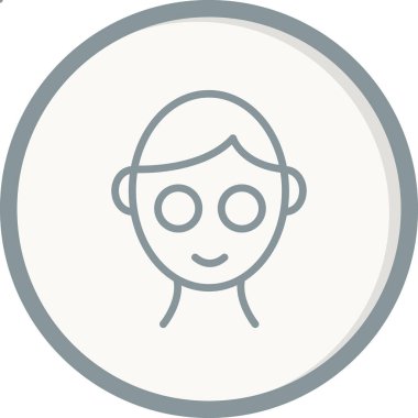 Yüz. Web simgesi basit illüstrasyon