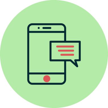 ileti ikonu vektör illüstrasyonu