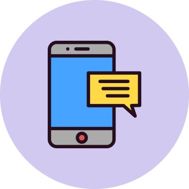 ileti ikonu vektör illüstrasyonu