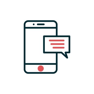 ileti ikonu vektör illüstrasyonu