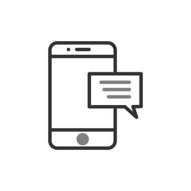 ileti ikonu vektör illüstrasyonu