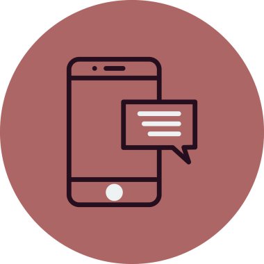 ileti ikonu vektör illüstrasyonu