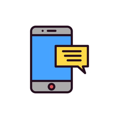 ileti ikonu vektör illüstrasyonu