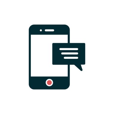 ileti ikonu vektör illüstrasyonu