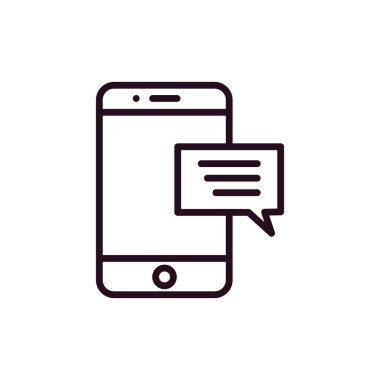 ileti ikonu vektör illüstrasyonu