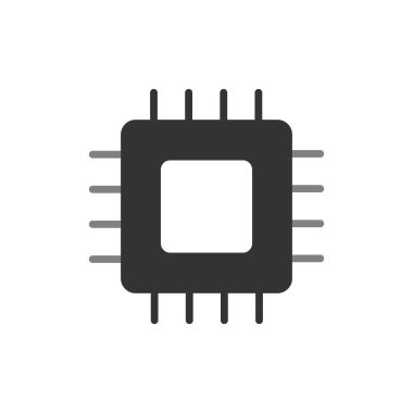 Mikroçip simge vektör çizim