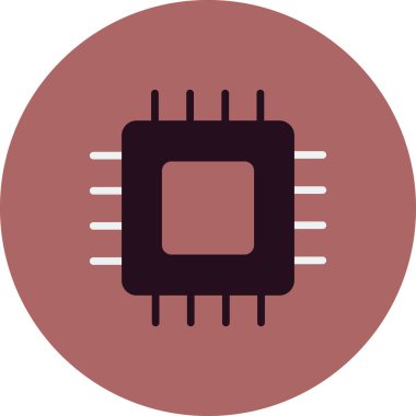 Mikroçip simge vektör çizim