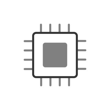 Mikroçip simge vektör çizim