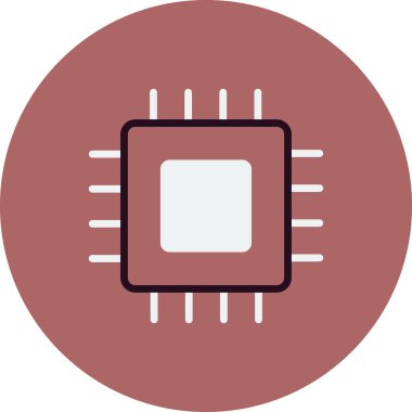 Mikroçip simge vektör çizim