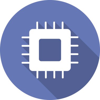 Mikroçip simge vektör çizim