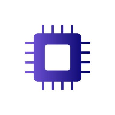 Mikroçip simge vektör çizim