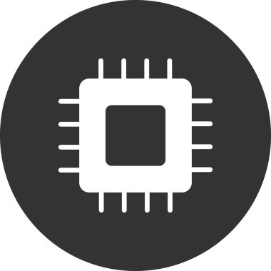 Mikroçip simge vektör çizim