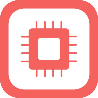 Mikroçip simge vektör çizim