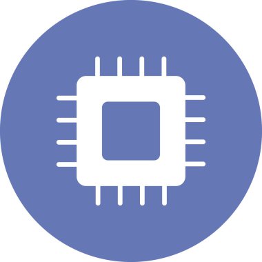 Mikroçip simge vektör çizim