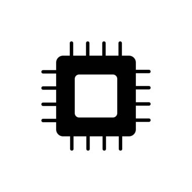 Mikroçip simge vektör çizim