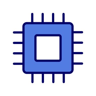 Mikroçip simge vektör çizim