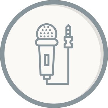 mikrofon simgesi vektör illüstrasyonu