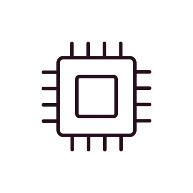 Mikroçip simge vektör çizim