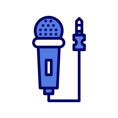 mikrofon simgesi vektör illüstrasyonu