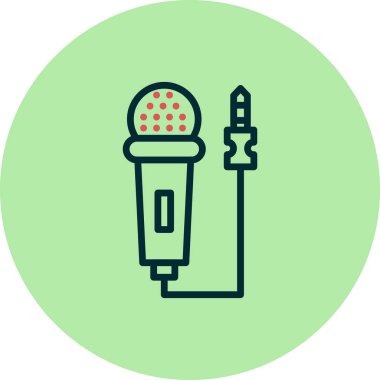 mikrofon simgesi vektör illüstrasyonu