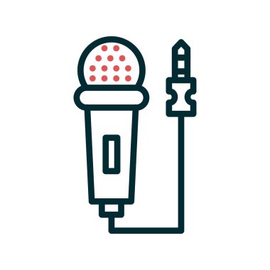 mikrofon simgesi vektör illüstrasyonu