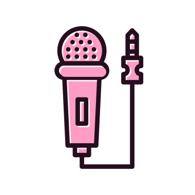 mikrofon simgesi vektör illüstrasyonu