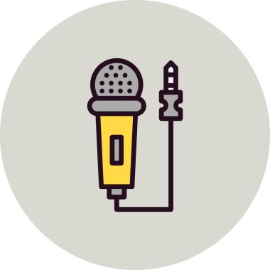 mikrofon simgesi vektör illüstrasyonu