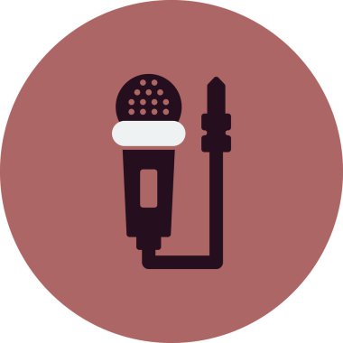 mikrofon simgesi vektör illüstrasyonu