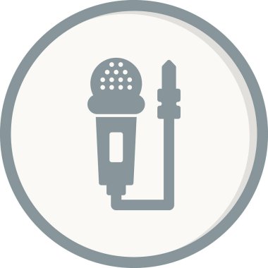 mikrofon simgesi vektör illüstrasyonu
