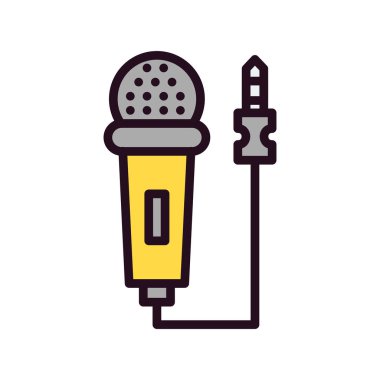 mikrofon simgesi vektör illüstrasyonu