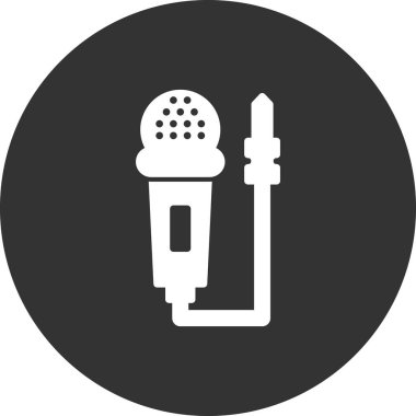 mikrofon simgesi vektör illüstrasyonu