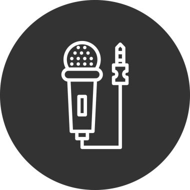 mikrofon simgesi vektör illüstrasyonu