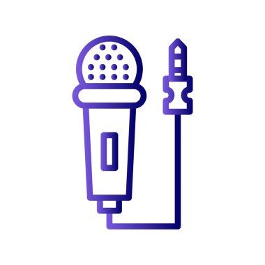 mikrofon simgesi vektör illüstrasyonu