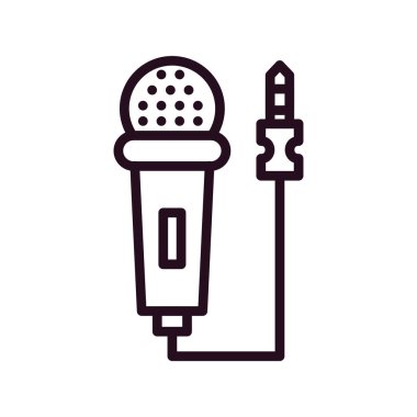 mikrofon simgesi vektör illüstrasyonu
