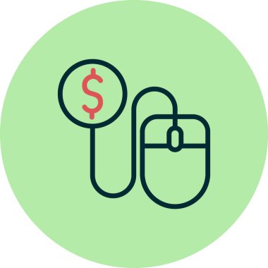  Fare tıklama simgesi vektör illüstrasyonu