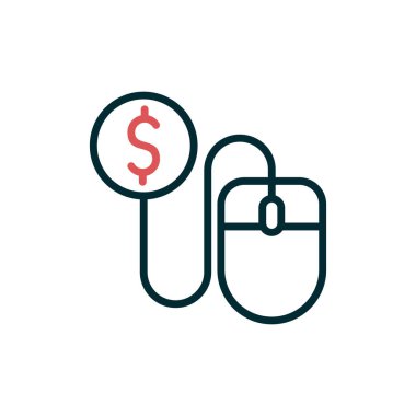  Fare tıklama simgesi vektör illüstrasyonu