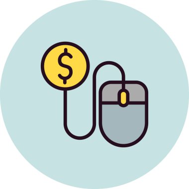  Fare tıklama simgesi vektör illüstrasyonu